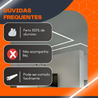 Perfil De Led Embutir 50x30mm 2m Largo Alumínio P/ Gesso