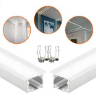 Perfil De Led Embutir 50x30mm 2m Largo Alumínio P/ Gesso