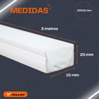 Perfil De Led Embutir Flexível 3m Resistente A Agua Blindado