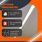 Perfil De Led Embutir No Frame Iluminação Indireta 2m Sanca