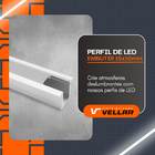 Perfil De Led Embutir Slim 15x10mm 2m P/ Marcenaria Teto Bran