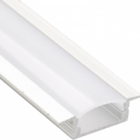 Perfil De Led Embutir Slim 2m 30,2mm X 9,64mm Branco