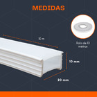 Perfil De Led Flexível Embutir Blindado 10m Ip68 Sem Emenda