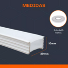 Perfil De Led Flexível Embutir Blindado 13m Ip68 Sem Emenda