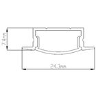 Perfil De Led Reforçado Embutir 24x7mm 3m Para Fita De Led Pa
