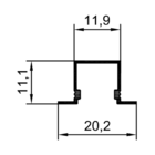 Perfil De Led Slim 20mm Embutir Marcenaria Branco Kit 2x 1m S