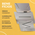 Perfil De Led Sobrepor Alumínio 40x20mm Com 2 Metros Preto