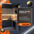 Perfil De Led Sobrepor Canto 3m Completo Para Fita De Led Bra