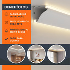 Perfil De Led Sobrepor Roda-teto Alumínio 2m P/ Sanca Gesso