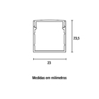 Perfil De Sobrepor Para Fita Led Blumenau Line 23mm Com 3 Met