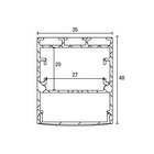 Perfil De Sobrepor Para Fita Led Blumenau Line Easy 35mm Com