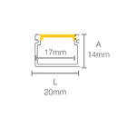Perfil De Sobrepor Para Fita Led Taschibra Vertex 20 Com 3 Me