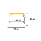 Perfil De Sobrepor Taschibra Para Fita De Led Vertex 20 Com 1