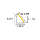 Perfil De Sobrepor Taschibra Para Fita De Led Vertex 2 Unid.