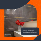 Perfil Embutido Slim 2m em Alumínio Dourado Luxo para Fita LED