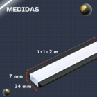 Perfil Embutir 24mm 2m 45° L Teto/teto + Fita 240 + Fonte + C