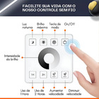 Perfil Embutir 25mm 2m + Fita 240 + Fonte + Controle Dimmer B