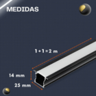 Perfil Embutir 25mm 2m + Fita 240 + Fonte + Controle Dimmer P