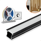 Perfil Embutir 25mm 2m + Fita 240 + Fonte + Controle Dimmer P