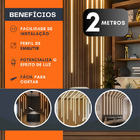 Perfil Embutir 25mm 2m + Fita 240 + Fonte + Controle Dimmer P