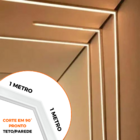 Perfil Embutir 25mm 2m Em L 90° Teto/parede + Fita 240 + Font