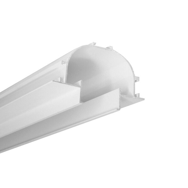 Perfil Embutir Alumínio No Frame Luz Indireta Branco 2 Metros