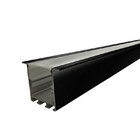 Perfil Embutir Alumínio Preto 50x35mm X 1 Metro Para Fita De