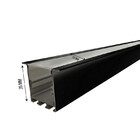 Perfil Embutir Alumínio Preto 50x35mm X 2 Metros Para Fita De