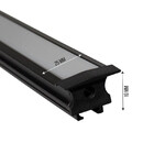 Perfil Embutir Gesso Alumínio Preto 25x19mm X 1 Metro Para Fi