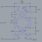 Perfil Estrutural Alumínio 20x40 V-slot 700mm