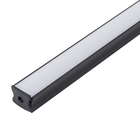 Perfil Fino Preto de Sobrepor Difusor Branco Alumínio 12mmx1m Hazak