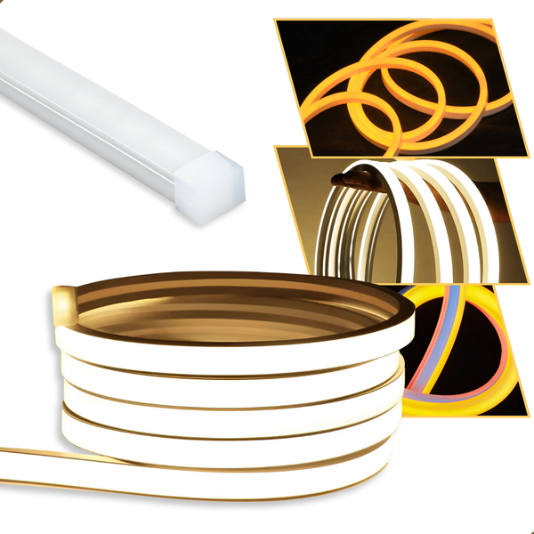 Perfil Flexível Sobrepor 20m 14mm Ip65 Com Led 6500k Iluminaç