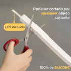 Perfil Flexível Sobrepor 20m 14mm Ip65 Com Led 6500k Iluminaç