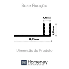 Perfil Inciso Multiuso 3 Em 1 Com Base De Fixação - Homeney -