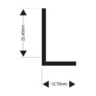 Perfil L Abas Desiguais Alumínio 3mx25,7mmx12,7mm Branco Fosco