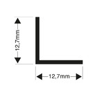 Perfil L Abas Iguais Alumínio 3mx12,7mmx12,7mm Preto Fosco