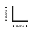 Perfil L Abas Iguais Alumínio 3mx38,1mmx38,1mm Branco Fosco