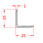 Perfil L Abas Iguais PVC 2mx25mmx25mm Branco Fosco