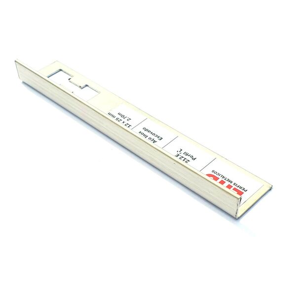 Perfil "l", Aço Inox 304, Escovado - 2 X 12 X 2700 Mm