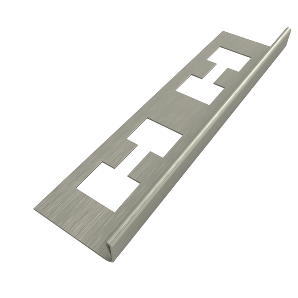 Perfil "L", Aço inox 304, Escovado -  2 x 7 x 2980 mm