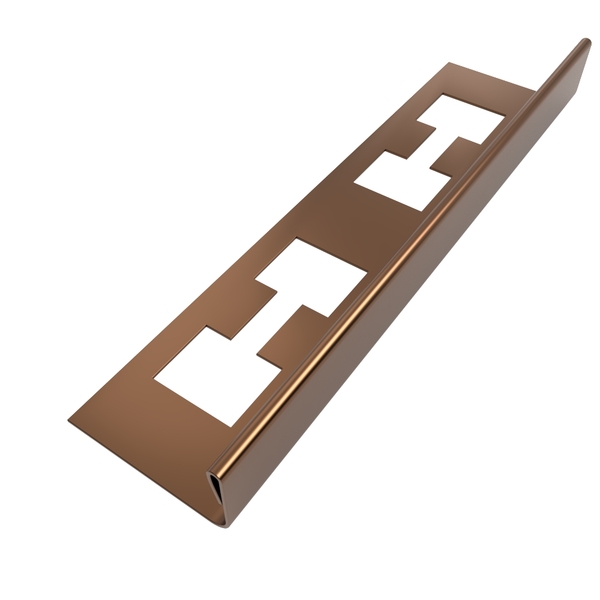 Perfil L Inox 304  Brilho, Marrom  L2mm A1,0m C2m