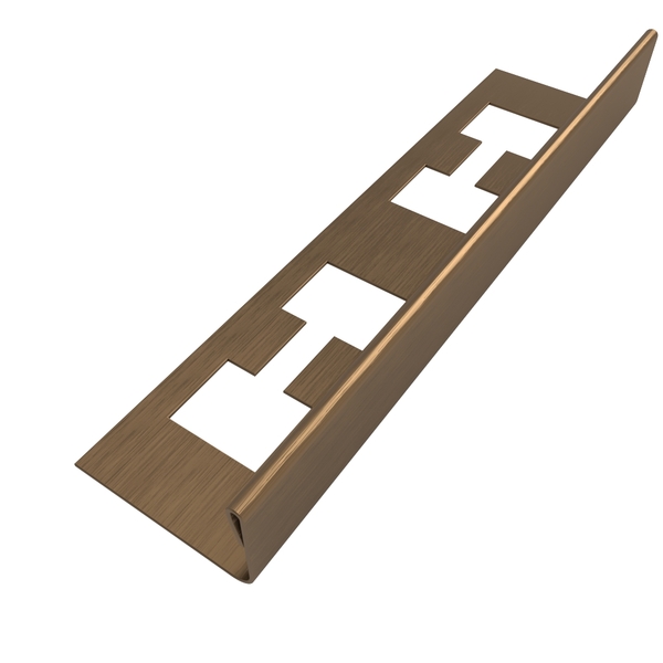 Perfil L Inox 304 Esc, Marrom  L2mm A1,2cm C2m
