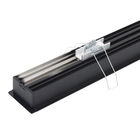 Perfil Largo Preto de Embutir Difusor Branco Alumínio 30mmx2m Hazak