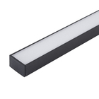 Perfil Largo Preto de Sobrepor Difusor Branco Alumínio 30mmx1m Hazak