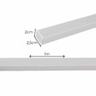 Perfil Linear De Sobrepor Em Alumínio Branco 1m C/ Trava Fix