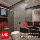 Perfil Listelo "u",  Aço Inox 304, Brilho Interno - 11 X 6 X