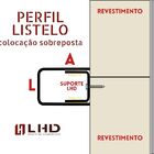 Perfil Listelo, U Aço 304 Brilho, Bronze A9mm L11mm C2m