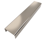 Perfil Listelo, U Aço 304 Esc Prata A9mm L30mm C3m