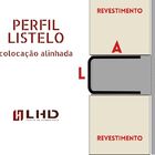 Perfil Listelo, U Aço 304 Pol Prata A9mm L15mm C3m