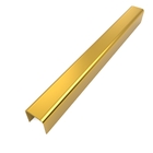 Perfil Listelo "u", Aço Inox 304, Brilho, Dourado - 9x15x9x20